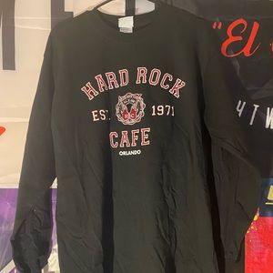 Vintage Hard Rock Cafe Orlando long sleeve shirt with patch logo size L